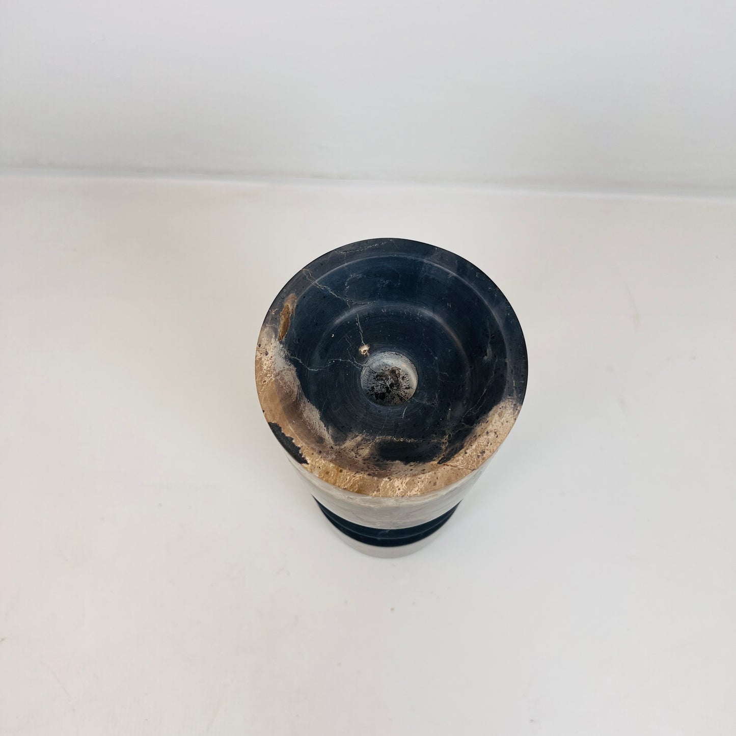 Bulged Disc Candle Stand - Black