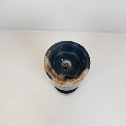 Bulged Disc Candle Stand - Black