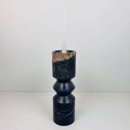 Bulged Disc Candle Stand - Black