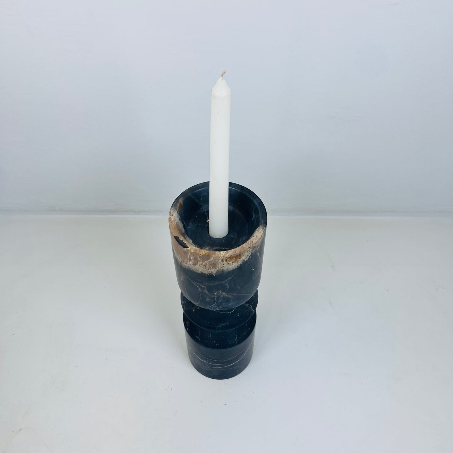Bulged Disc Candle Stand - Black