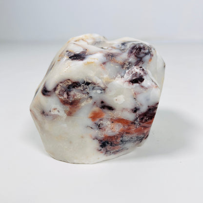 Organic Stone Candle Stand - Red & White