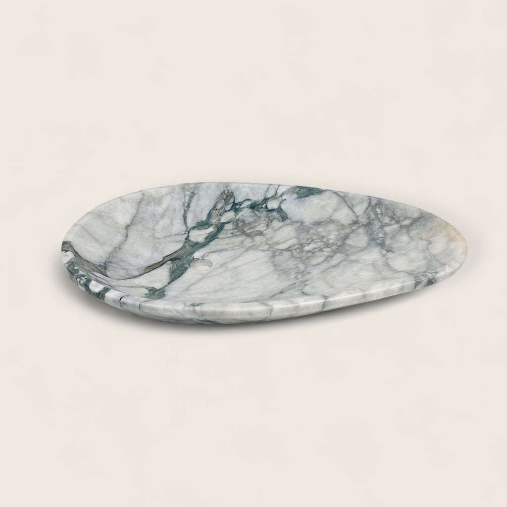 Atoll Grey-Streaked Marble Sink