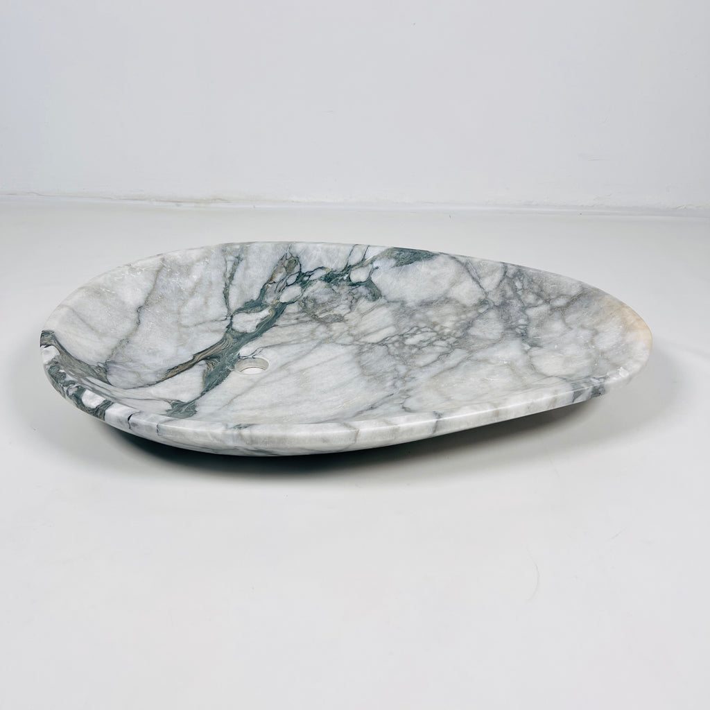 Atoll Grey-Streaked Marble Sink