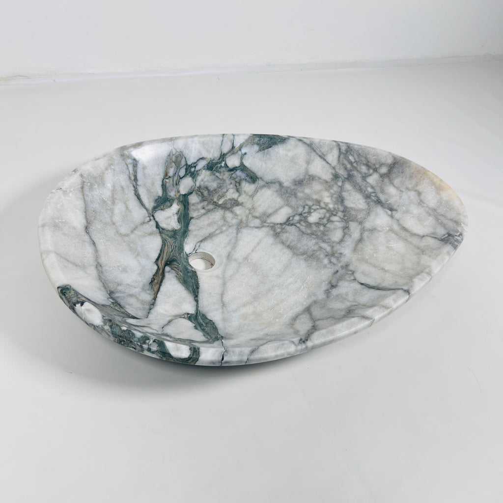 Atoll Grey-Streaked Marble Sink