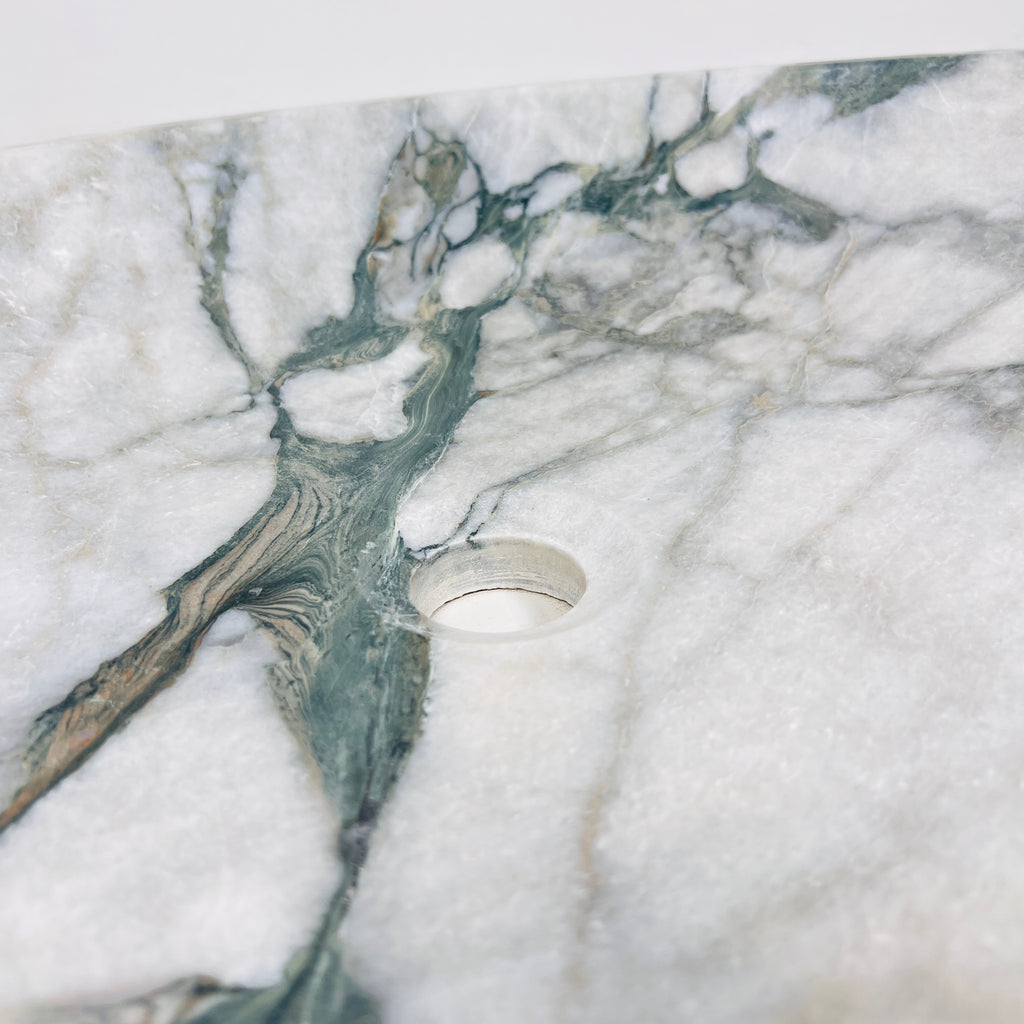 Atoll Grey-Streaked Marble Sink