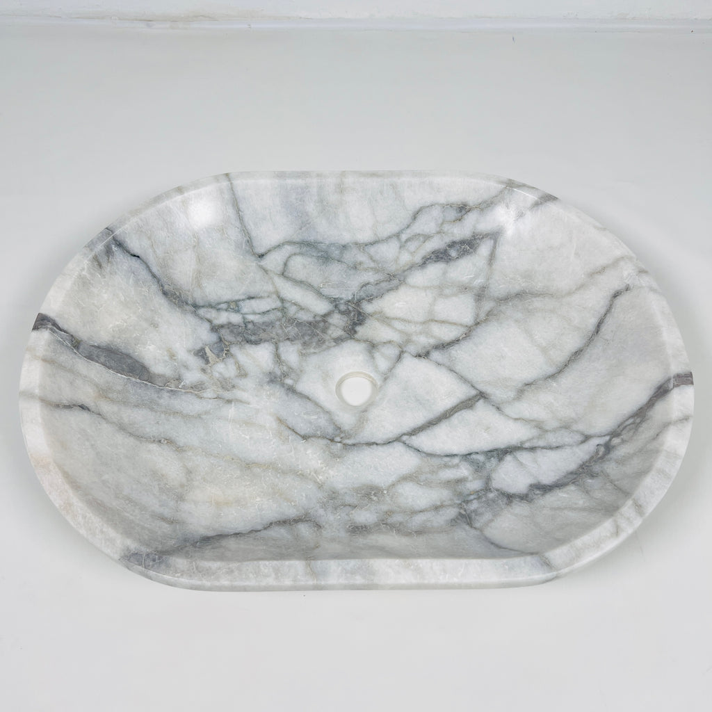 Oval Grey Marble Sink