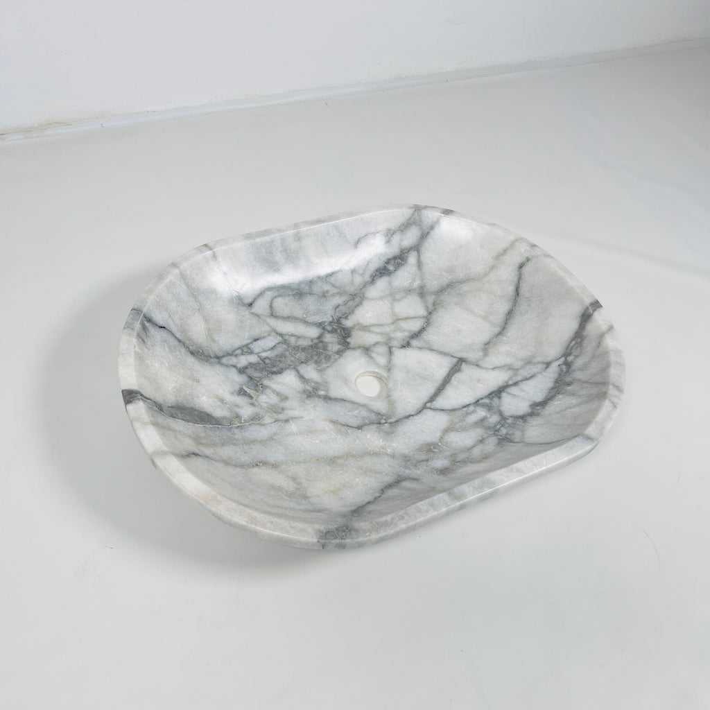 Oval Grey Marble Sink