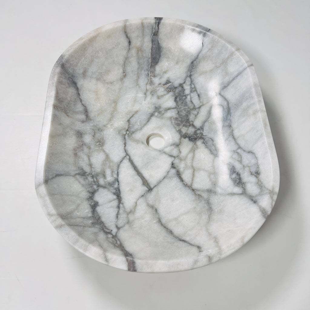 Oval Grey Marble Sink