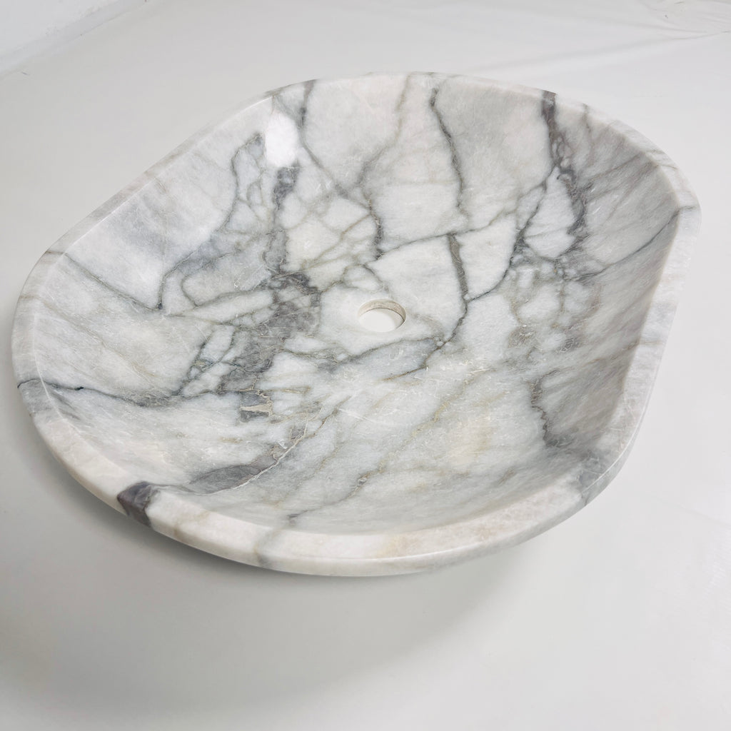 Oval Grey Marble Sink