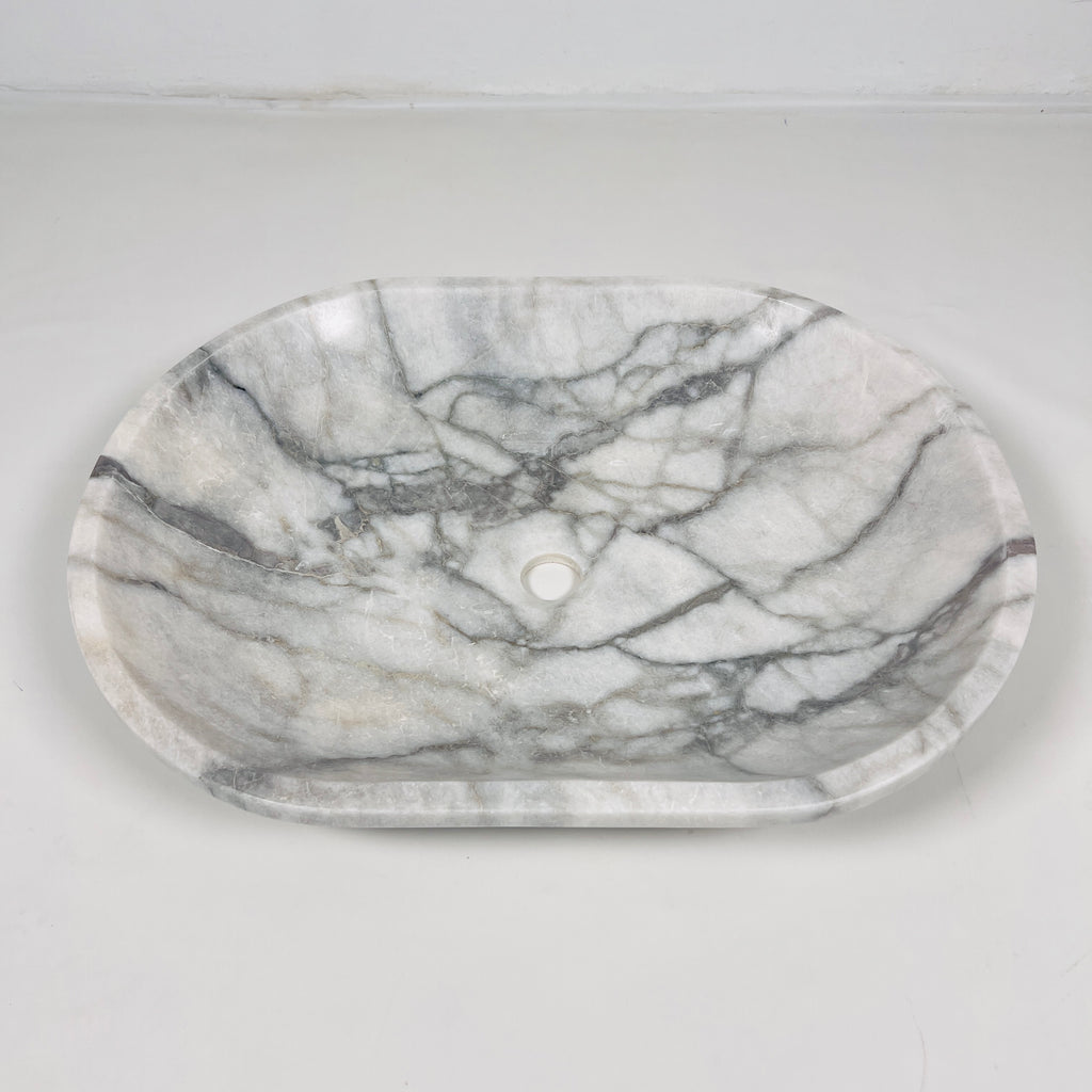 Oval Grey Marble Sink