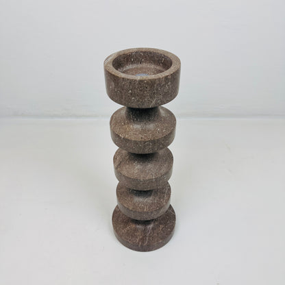 Accordian Candle Stand - Brown
