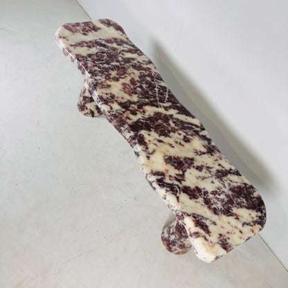 Ruby Stone Bench - Red & White