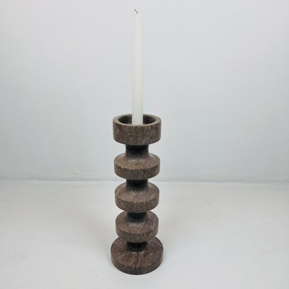 Accordian Candle Stand - Brown