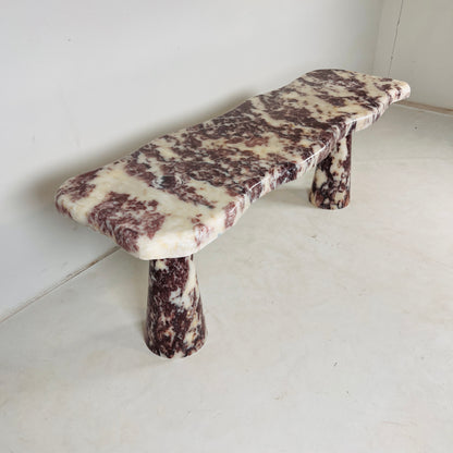Ruby Stone Bench - Red & White