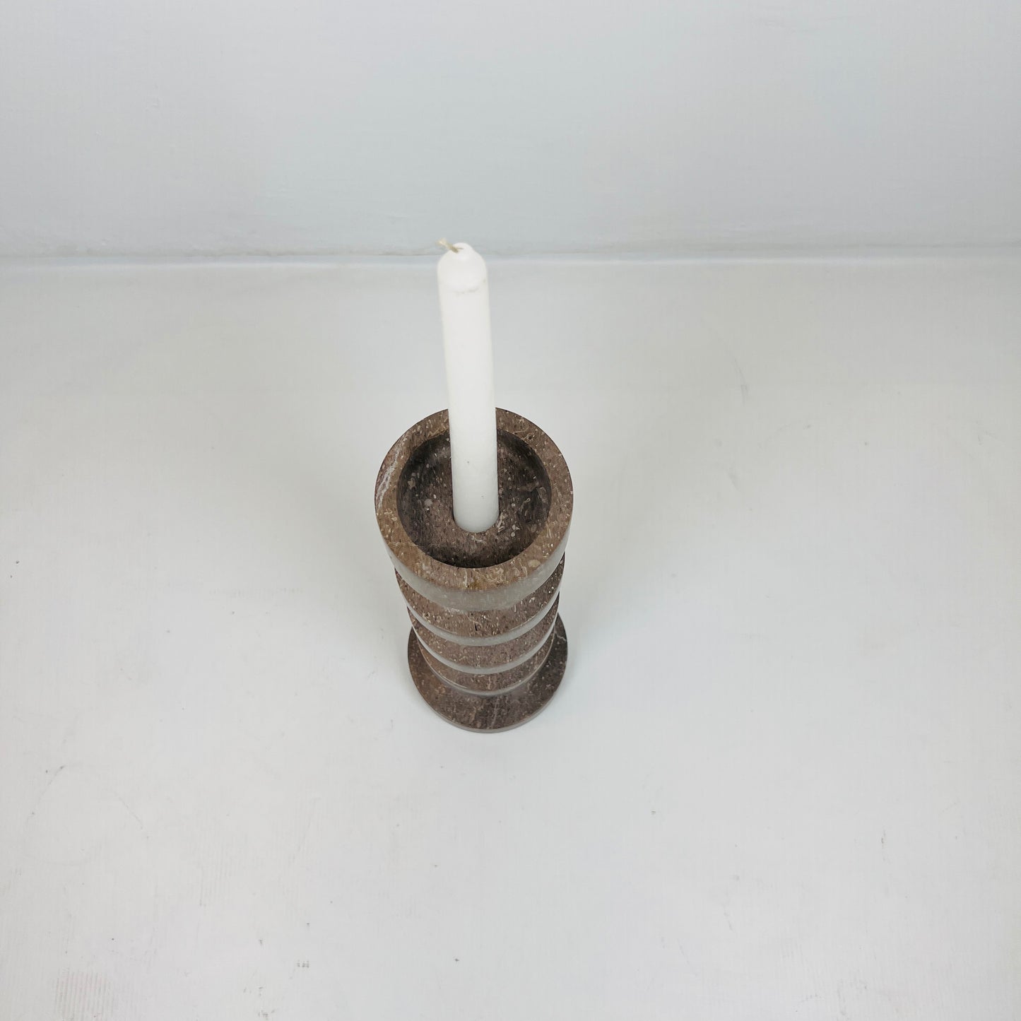 Accordian Candle Stand - Brown