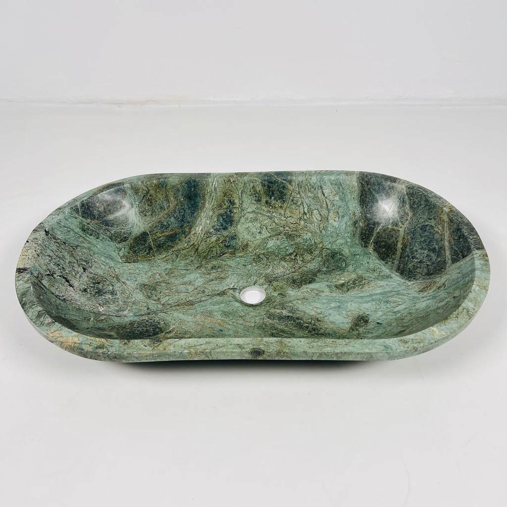 Oval Green Marble Sink