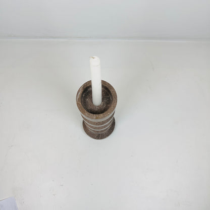 Accordian Candle Stand - Brown