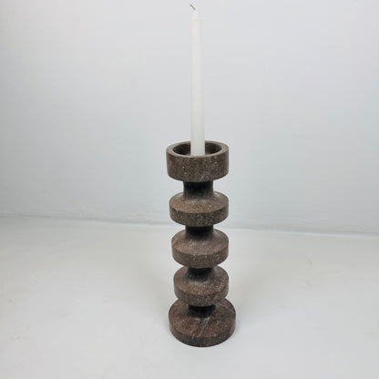 Accordian Candle Stand - Brown