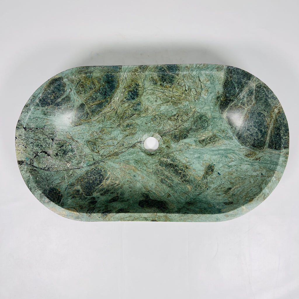 Oval Green Marble Sink