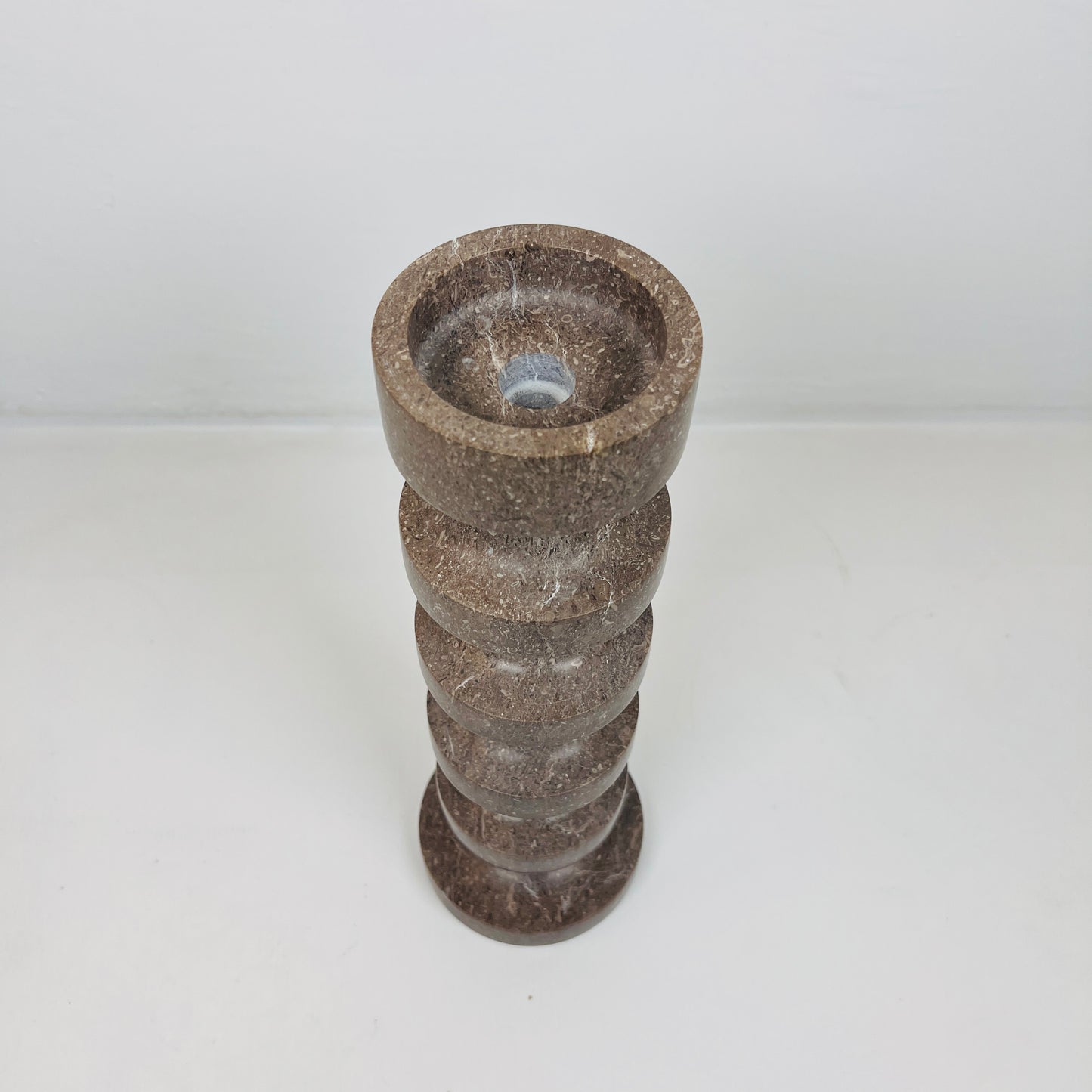 Accordian Candle Stand - Brown