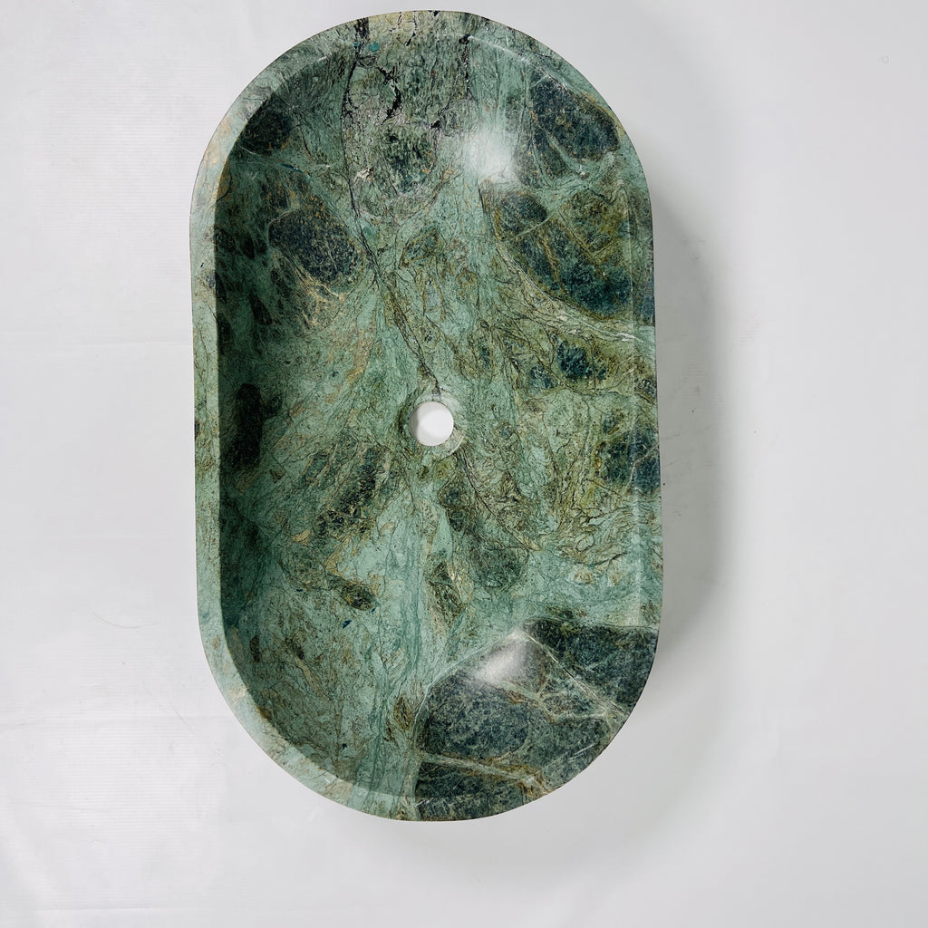 Oval Green Marble Sink