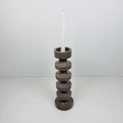 Accordian Candle Stand - Brown