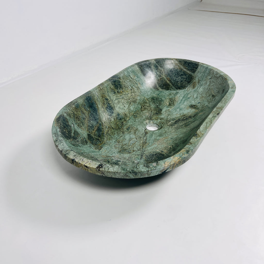 Oval Green Marble Sink