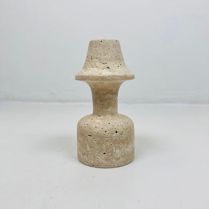 Mushroom Candle Stand - Travertine