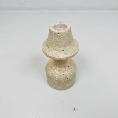 Mushroom Candle Stand - Travertine