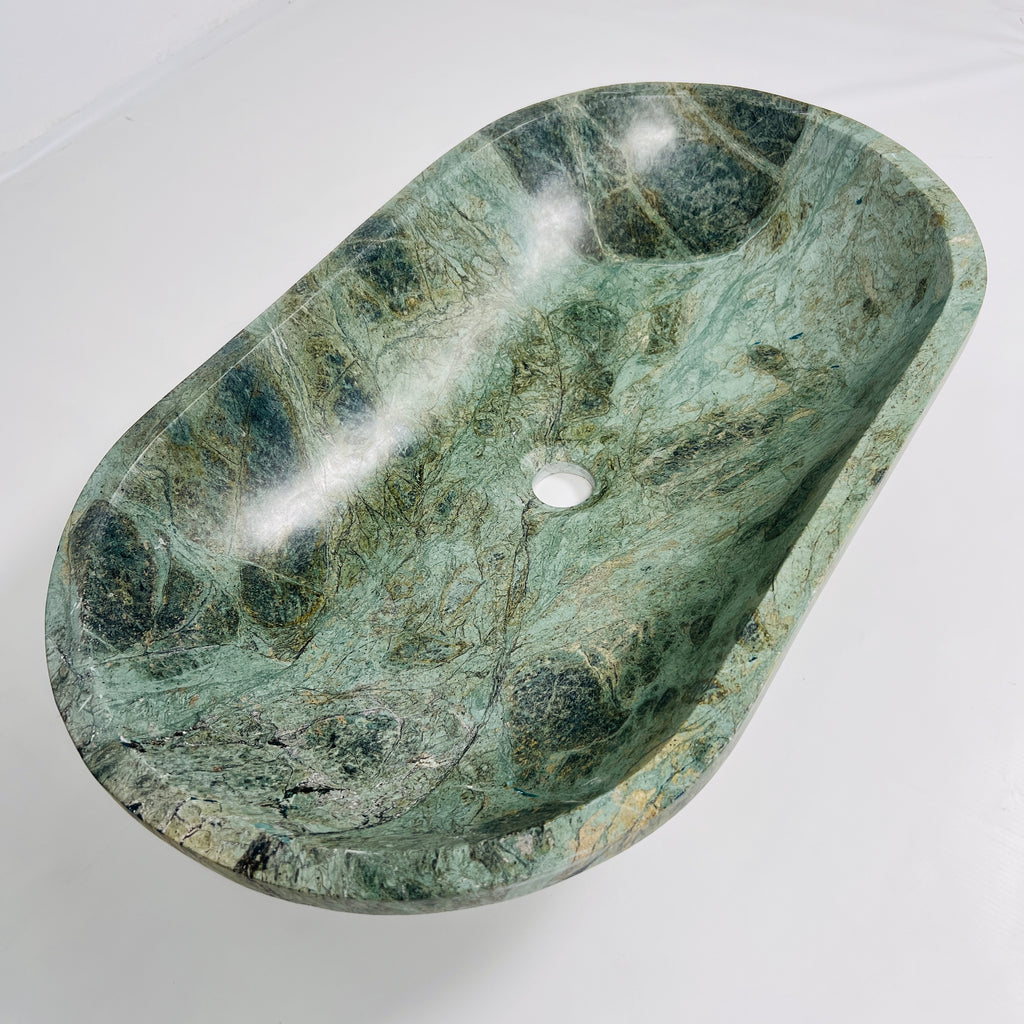 Oval Green Marble Sink