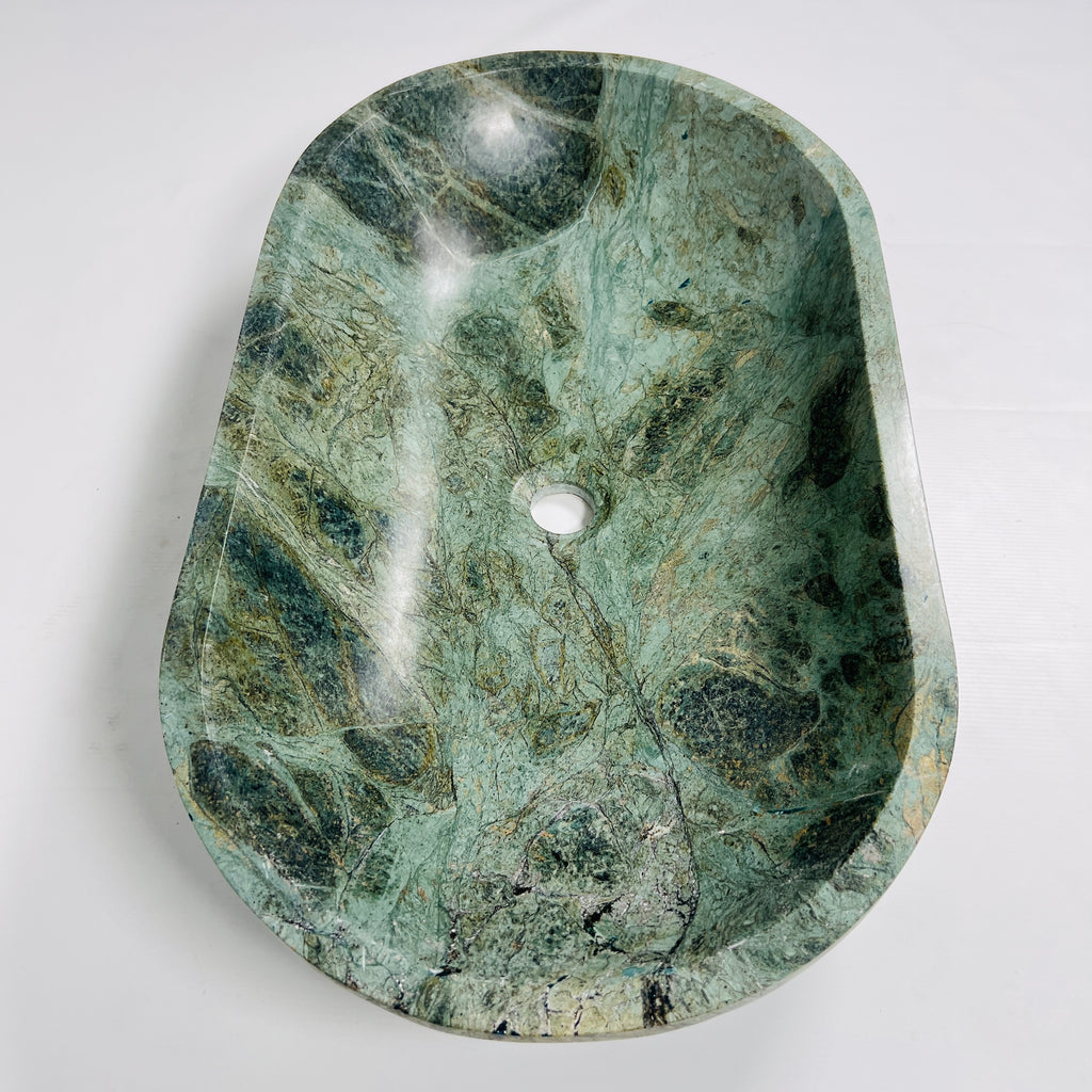 Oval Green Marble Sink