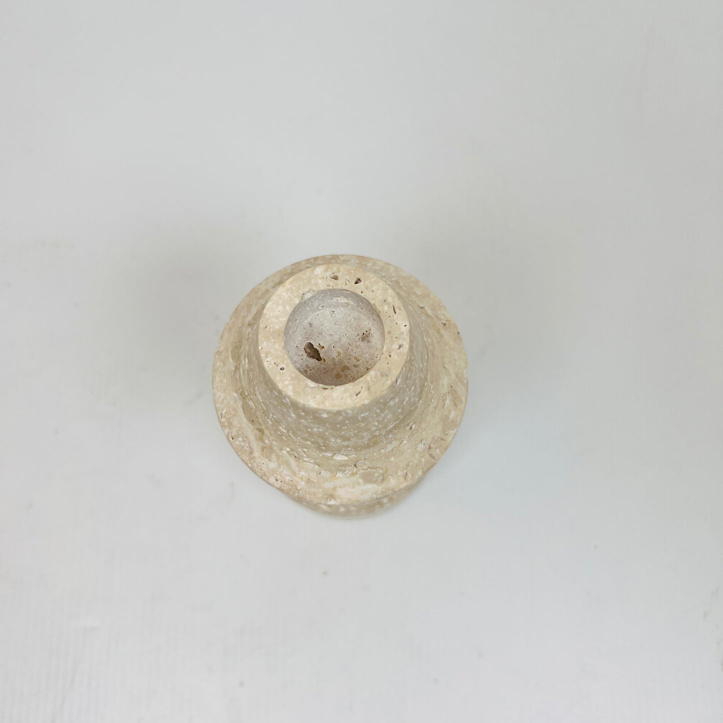 Mushroom Candle Stand - Travertine