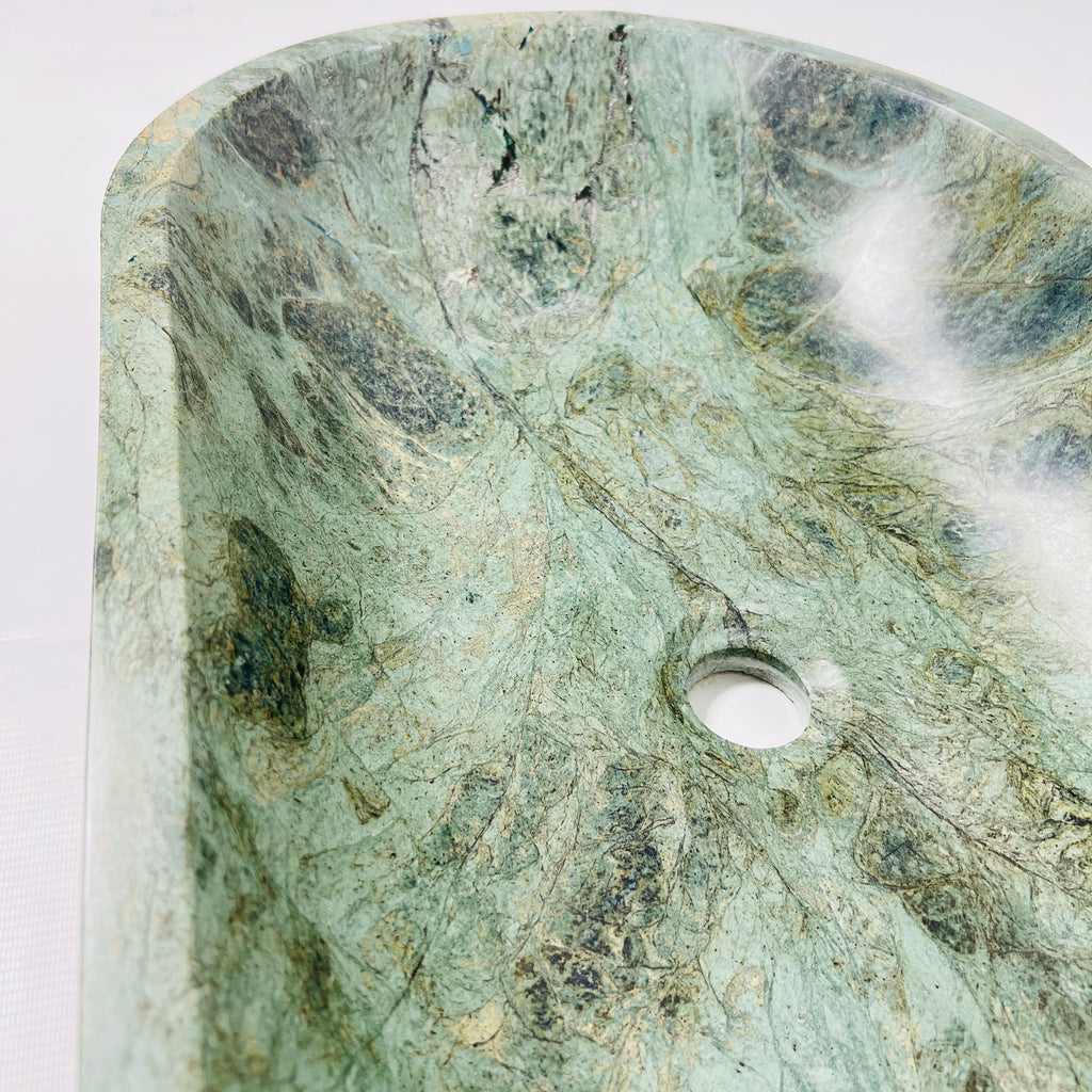 Oval Green Marble Sink