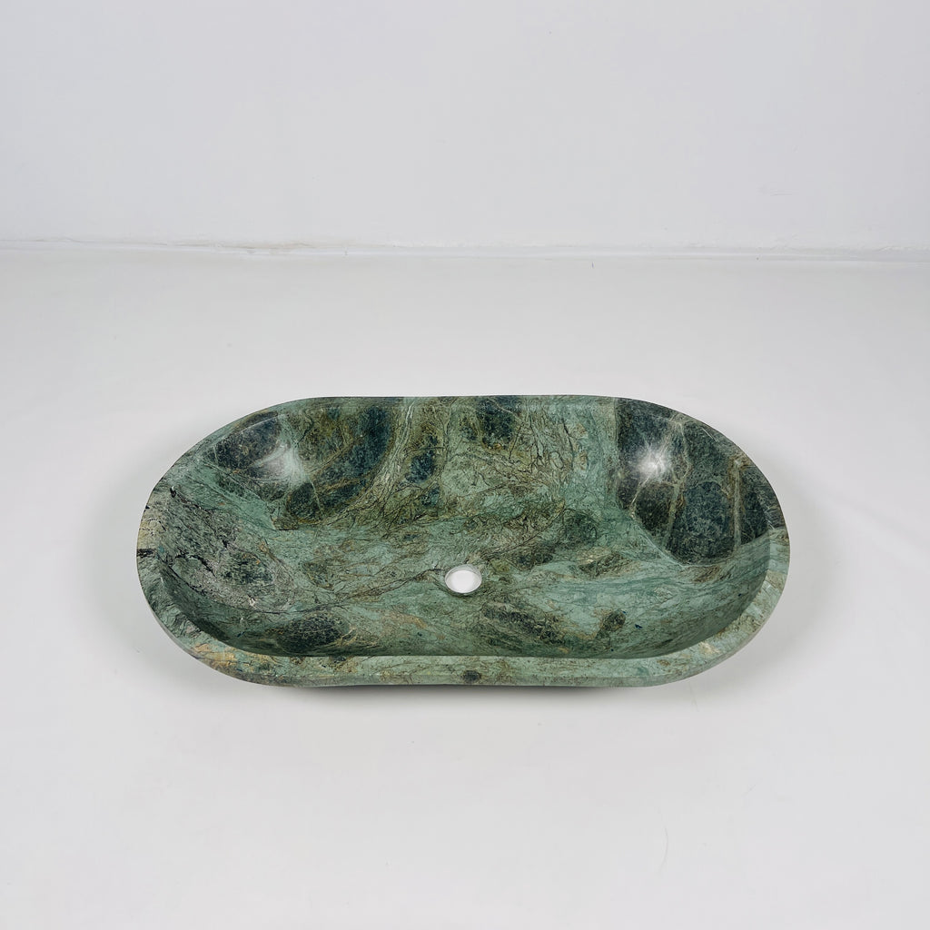 Oval Green Marble Sink