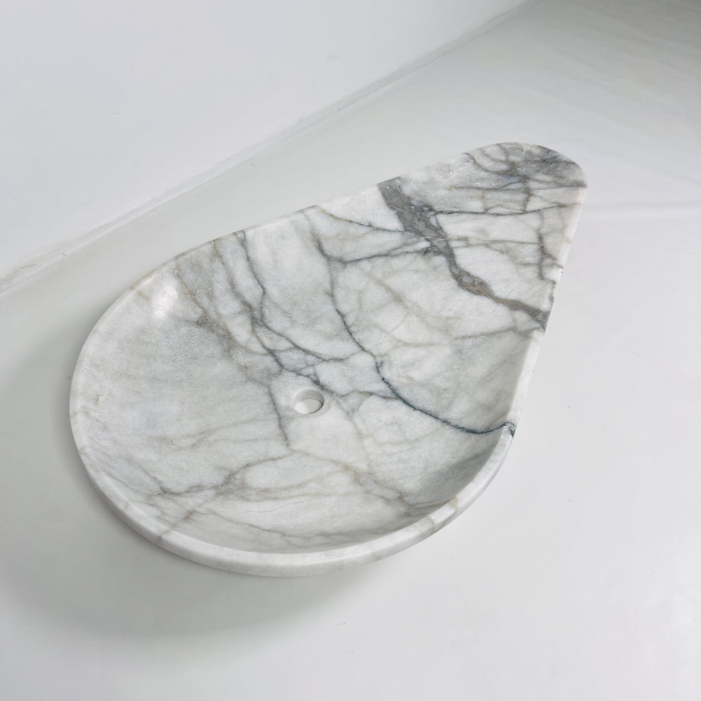 Atoll Grey Veined Marble Sink