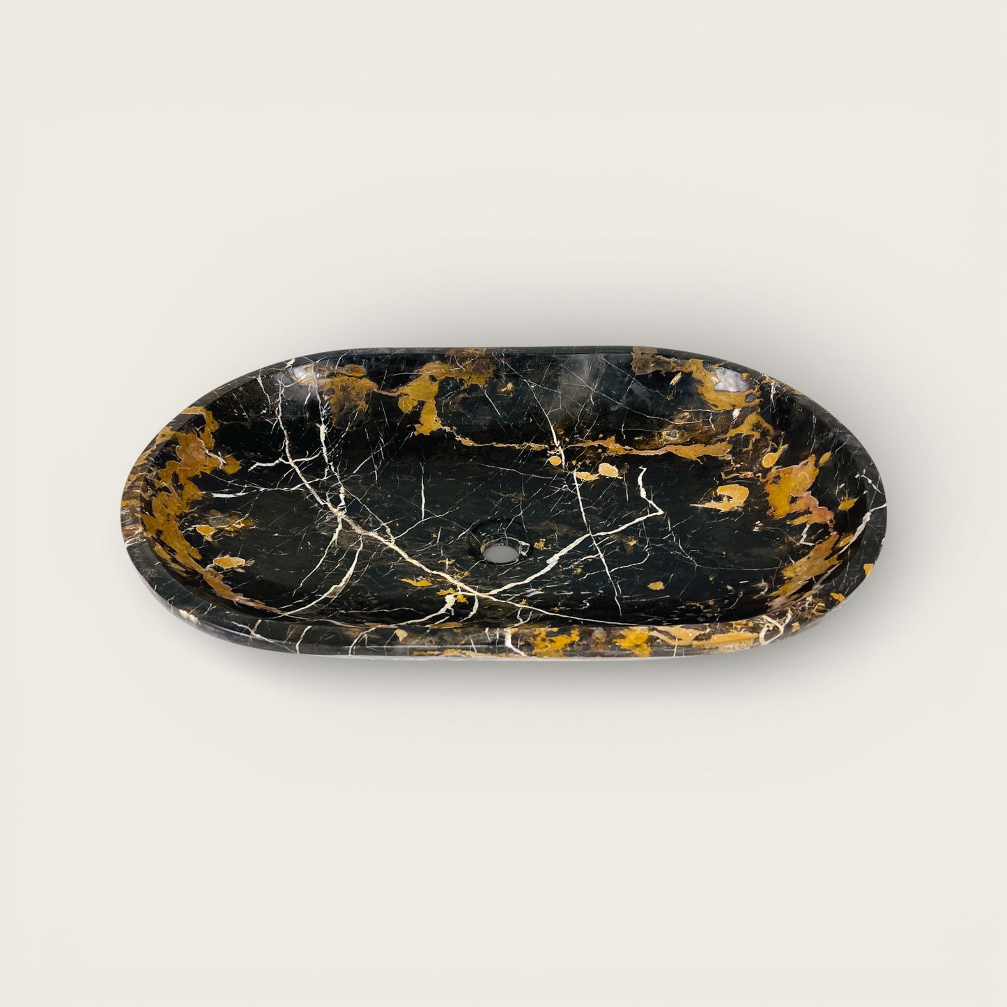 Oblong Sink - Black & Gold