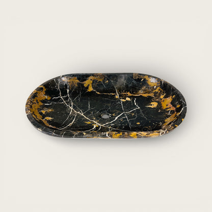 Oblong Sink - Black & Gold