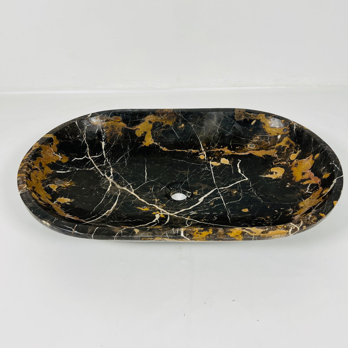 Oblong Sink - Black & Gold