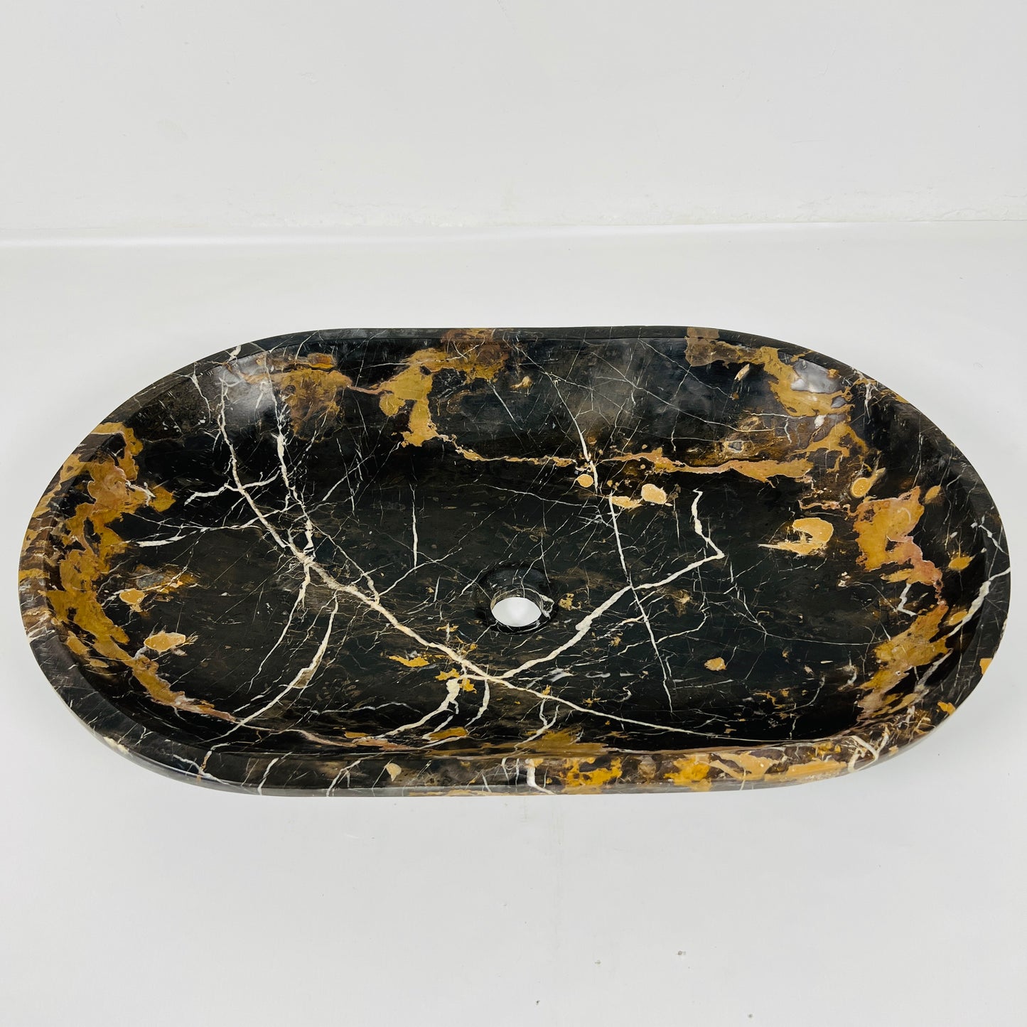 Oblong Sink - Black & Gold