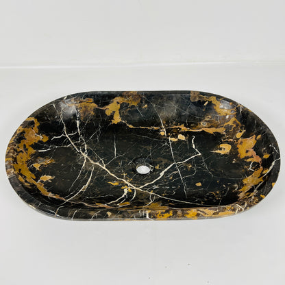 Oblong Sink - Black & Gold