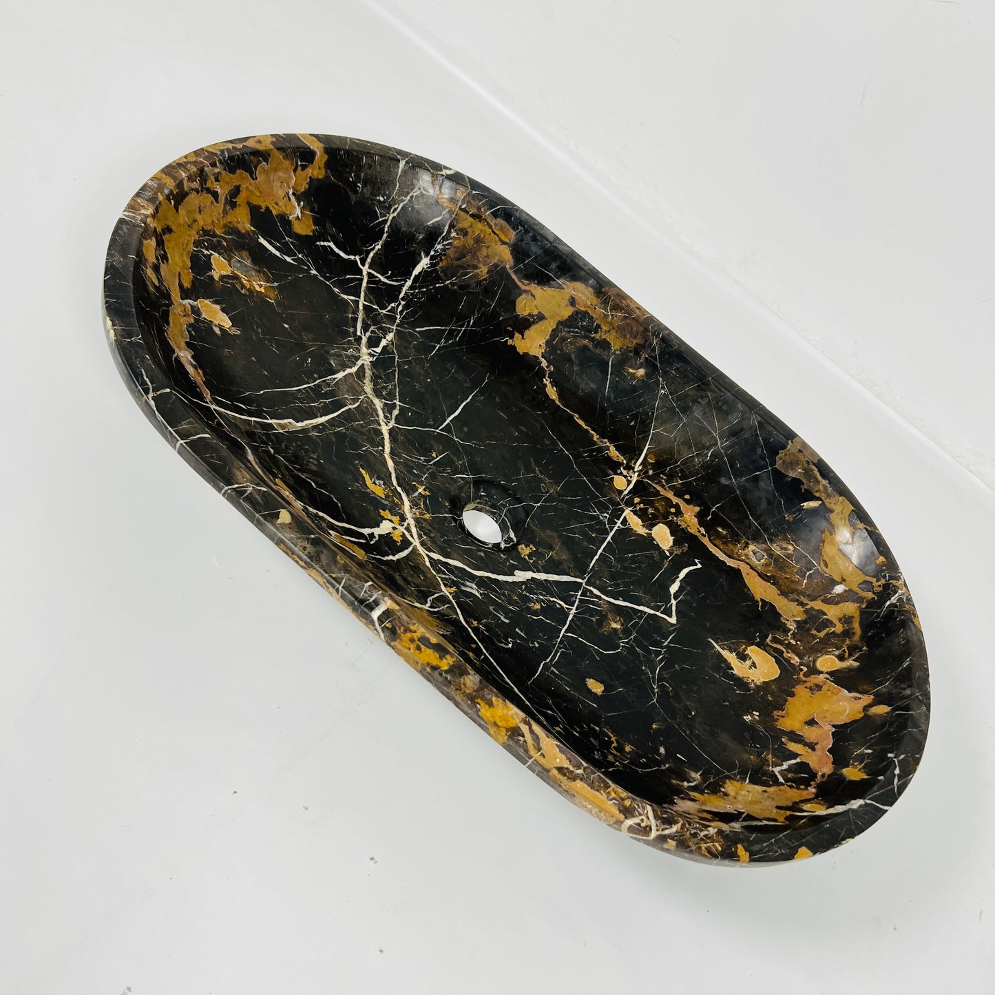 Oblong Sink - Black & Gold