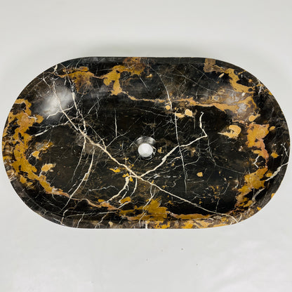 Oblong Sink - Black & Gold