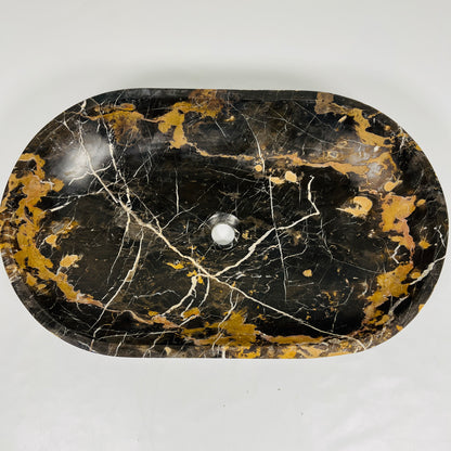 Oblong Sink - Black & Gold