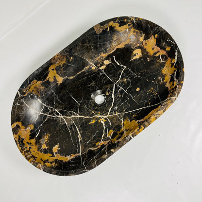 Oblong Sink - Black & Gold