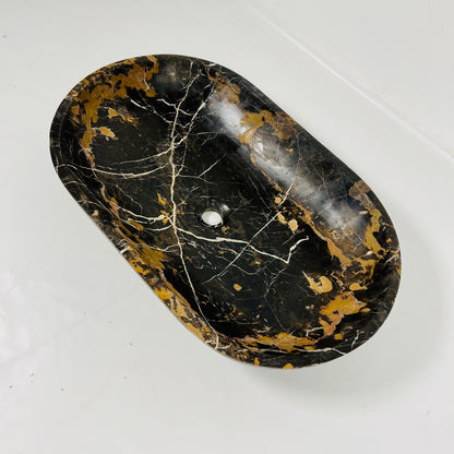 Oblong Sink - Black & Gold
