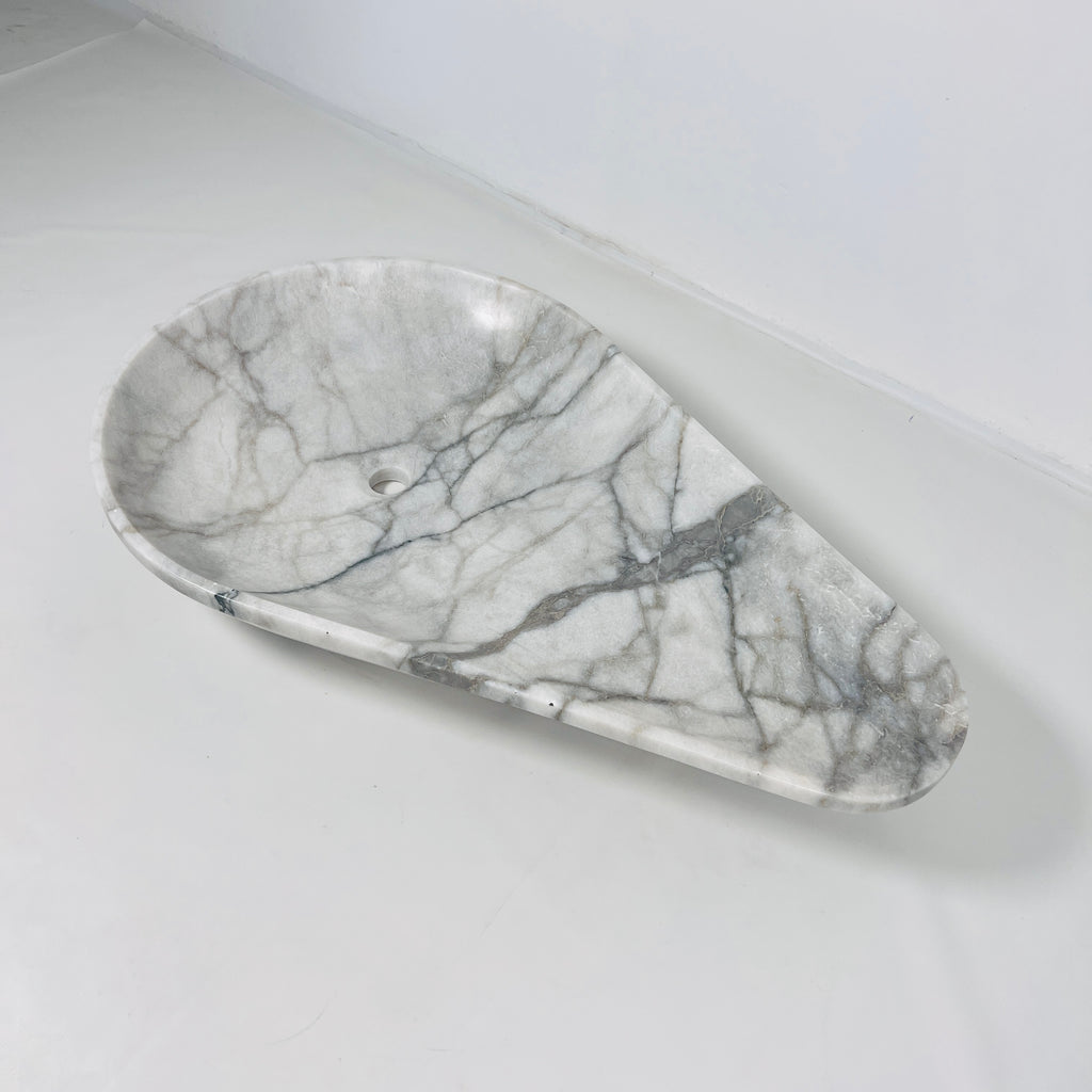 Atoll Grey Veined Marble Sink