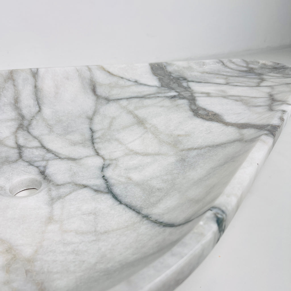 Atoll Grey Veined Marble Sink