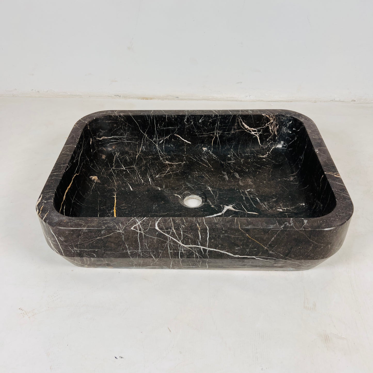 Rectangular Noir Stone Basin