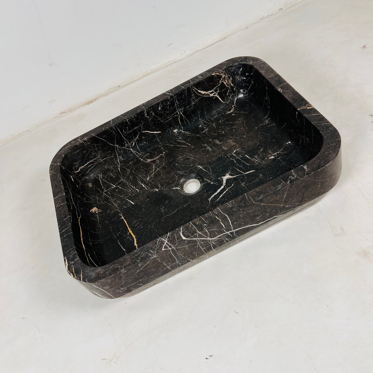 Rectangular Noir Stone Basin
