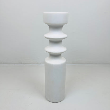 Dual Ringed Candle Stand - White